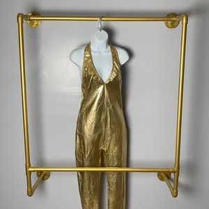 American Apparel Metallic Halter Catsuit